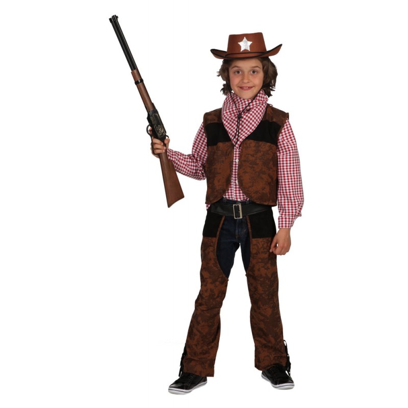 Cowboy Weste mit Chaps Kinderkostüm-Kinder 116