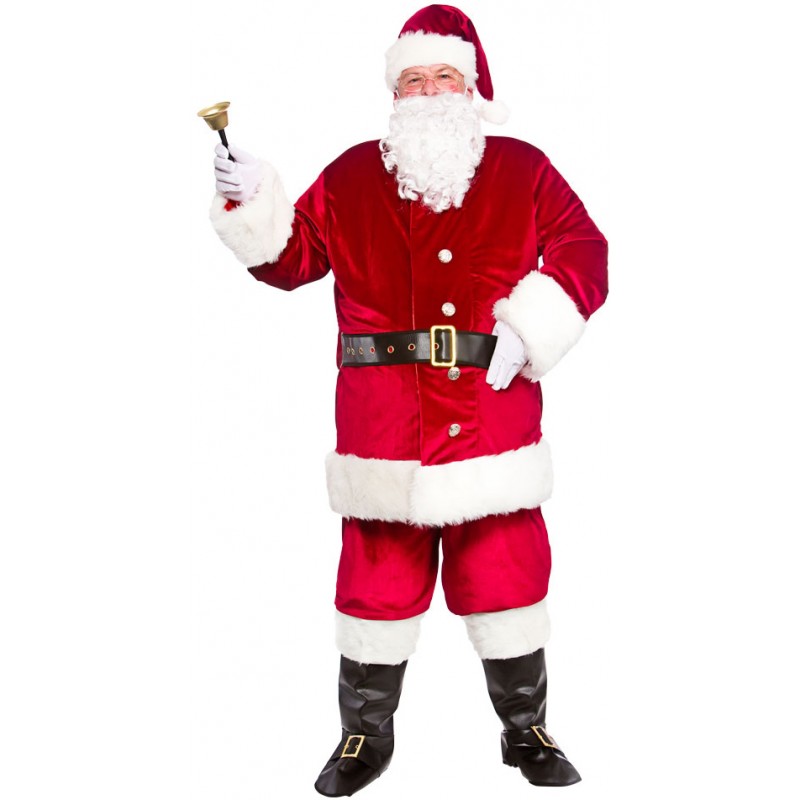 Premium Weihnachtsmann Kostüm 9-teilig