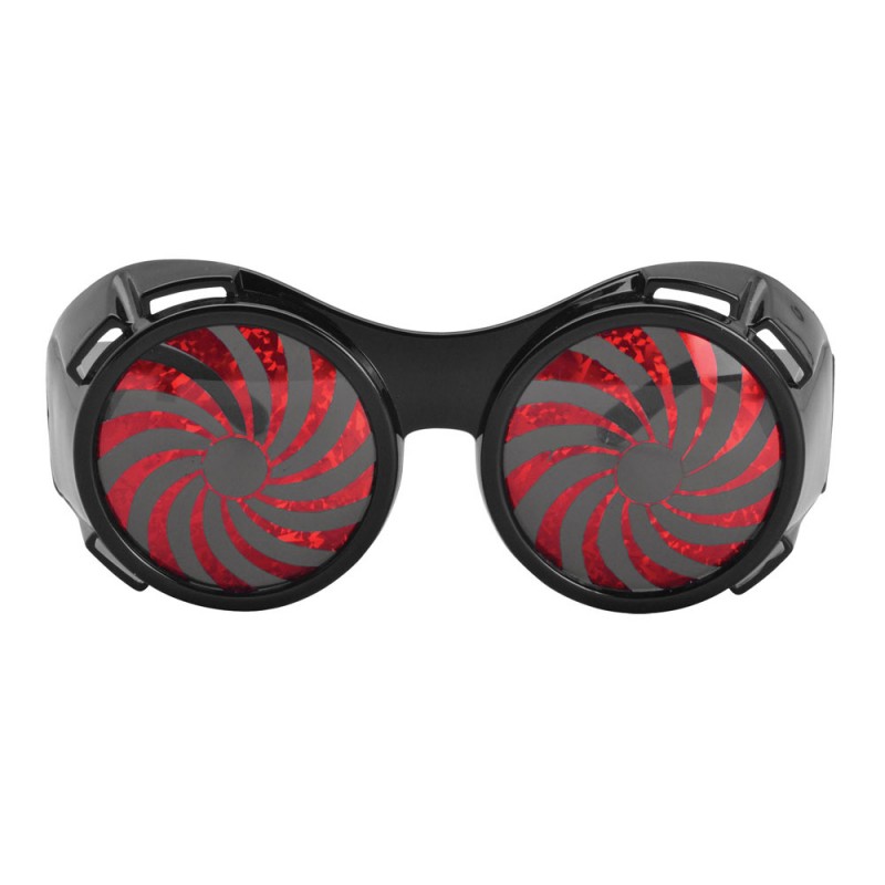 Crazy Spiral Brille schwarz-rot